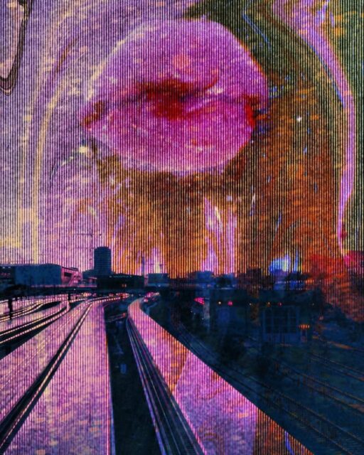 Blushed city
under your eyes 
all stars collide.