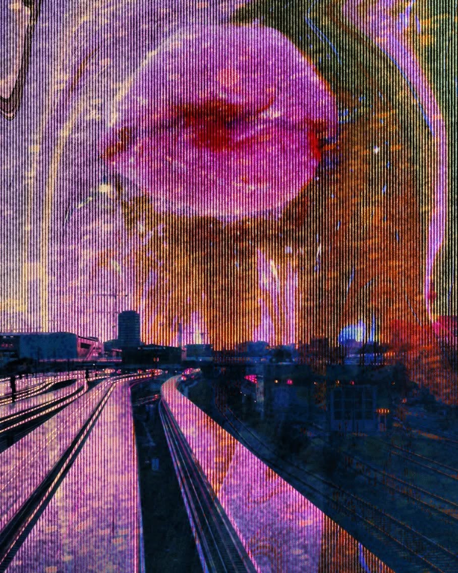 Blushed city
under your eyes 
all stars collide.